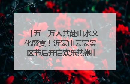五一万人共赴山水文化盛宴！沂蒙山云蒙景区节后开启欢乐热潮